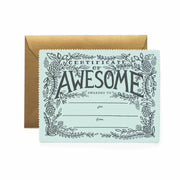 Greeting Card - Certificate of Awesome